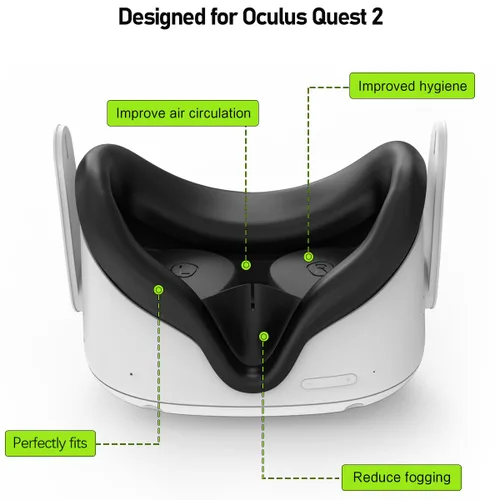 Vista 4 de for Oculus Quest 2 Accessories Face Cushion Cover for Quest 2 Contorller Grips Lens Cover VR Silicone Covers VR Shell Cover Thumbsticks Covers for