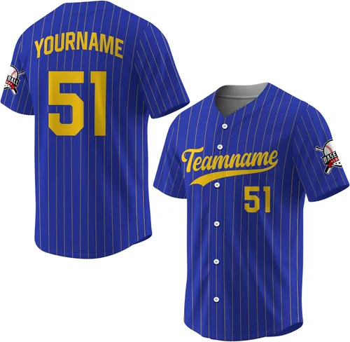 Vista 8 de Camiseta de béisbol a rayas personalizadas con logotipo de número de nombre para hombres, mujeres, jóvenes, niños, camiseta de uniforme