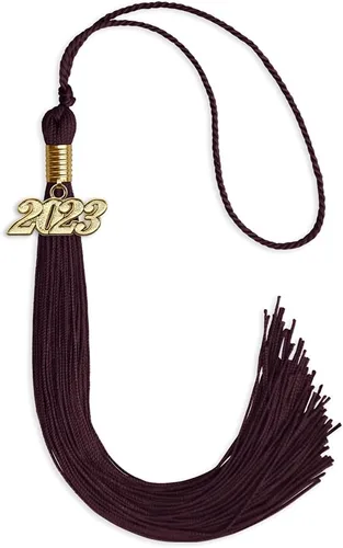 Vista 42 de Endea Graduation - Borla de un solo color con fecha dorada (Oro Antiguo, 2020)
