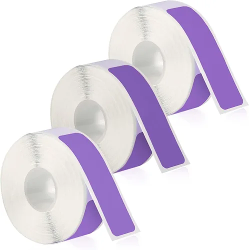 Vista 11 de 3 rollos de cinta para impresora de etiquetas Phomemo D30, 0.472 in x 1.575 in, calcomanías de papel térmico, impermeable, autoadhesivas, repuesto