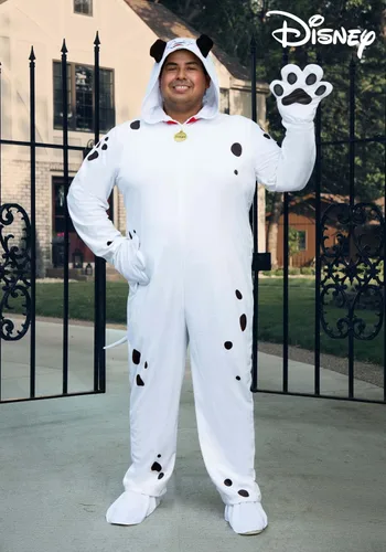 Vista 2 de Disfraz de Pongo de Disney 101 Dálmatas, overol dálmata de una pieza para cosplay, disfraces y Halloween