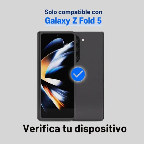 Vista 2 de DOME GLASS Whitestone - Protector de pantalla para Samsung Galaxy Z Fold 5 2023, protector de pantalla de vidrio templado completo con tecnología