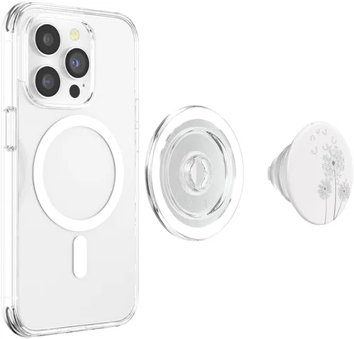 Vista 4 de Boceto vintage de diente de león para amantes de las flores PopSockets PopGrip: agarre intercambiable para teléfonos y tabletas PopSockets MagSafe
