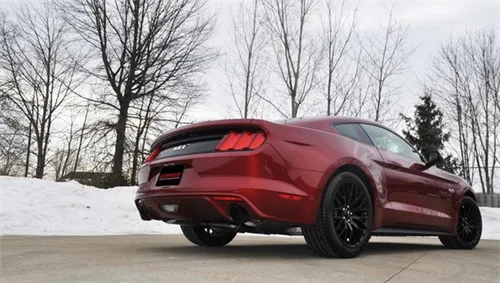 Vista 2 de Kit de puntas individuales de 4.5 pulgadas Pro-Series Ford Mustang GT 5.0L V8 Corsa Systems PVD negro 2015-2017