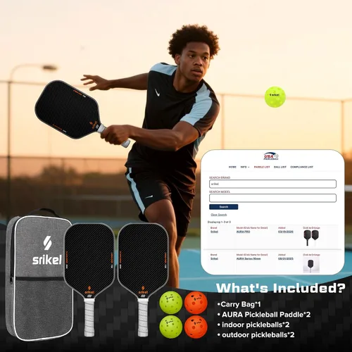 Vista 6 de Paletas de pickleball Srikel, pala de pickleball de fibra de carbono Raw T700, núcleo de polímero de poder de 16mm, raquetas profesionales para gran