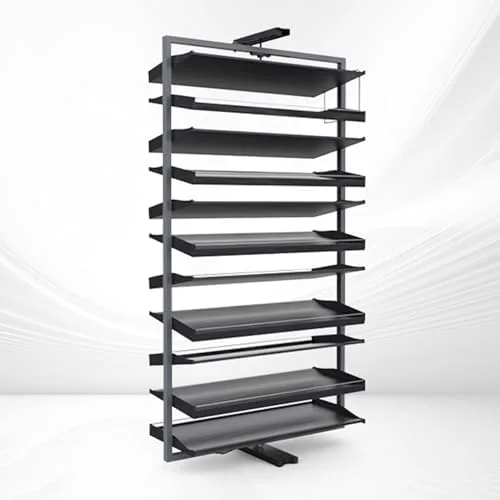 Vista 12 de 360-Degree Rotating Shoe Organizer Cabinet, Stylish Hidden Storage Solution for Entryway & Living Room, Space-Saving Design, 72x67.2cm/28.3x26.5in