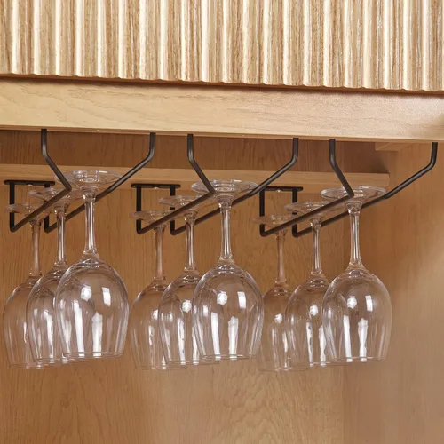 Vista 5 de RUNNA Barra de café de 59" con espacio para refrigerador y estación de carga (Natural#12)