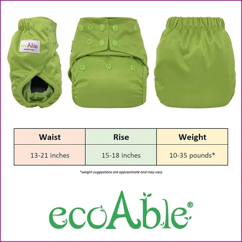 Vista 2 de Cubierta impermeable reutilizable para pañales: para pañales de tela preplegados, planos, ajustados o insertos (átomo)