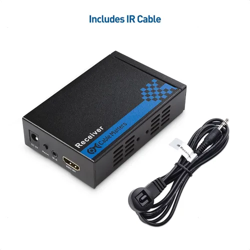 Vista 5 de Cable Matters Caja receptora para extensor HDMI de montaje en pared con TCP/IP, hasta 300 pies, 1080P, configuración de 1 a muchos