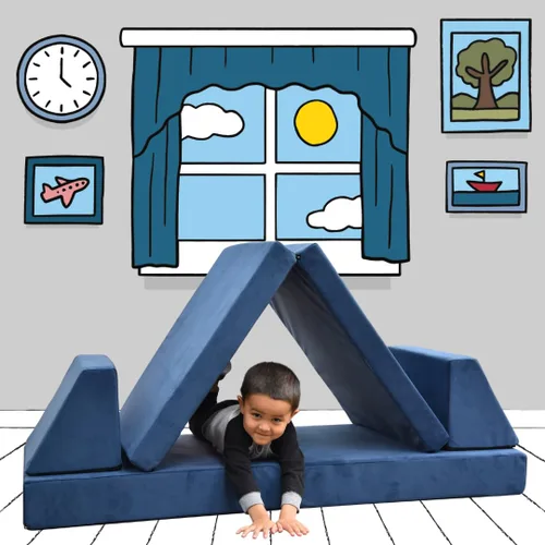 Vista 2 de Children's Factory The Whatsit CF349-070 - Sofá o 2 sillas para niños, azul marino, CF349-070, muebles de dormitorio para niños y adolescentes, sofá