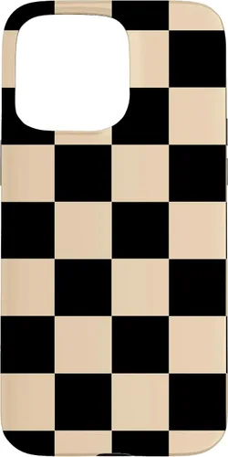 Vista 31 de Funda neutra clásica minimalista con patrón beige a cuadros para iPhone 17