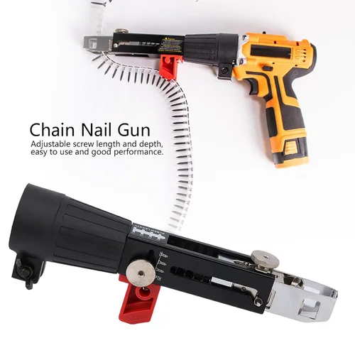 Vista 8 de KIMISS Adaptador de cadena de taladro de tornillo, pistola automática de clavos de cadena eléctrica tornillo de apriete equipo herramienta