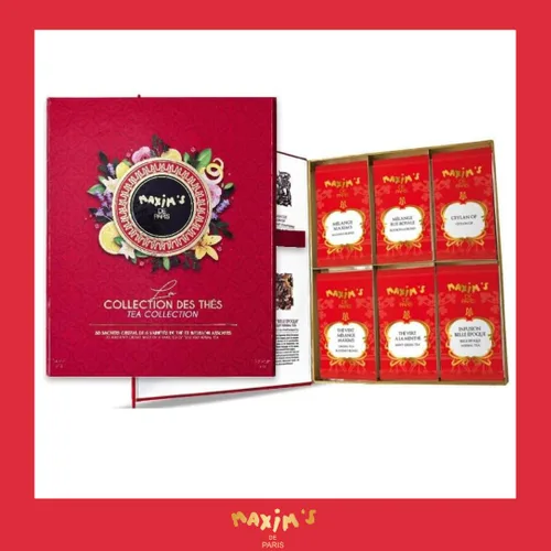 Vista 3 de Maxim's de Paris - Colección de 30 bolsas de té surtidas, caja de regalo de 2.01 oz