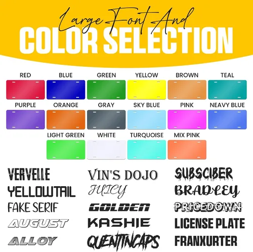 Vista 5 de Placa de matrícula personalizada – Placas para Carro Personalizadas – Placa de matrícula personalizada – Placas de vanidad para la parte delantera
