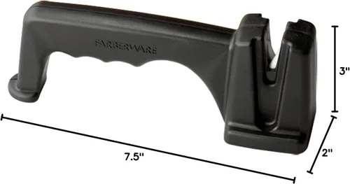 Vista 3 de Farberware Afilador de cuchillos de mesa, negro, 7.5 pulgadas