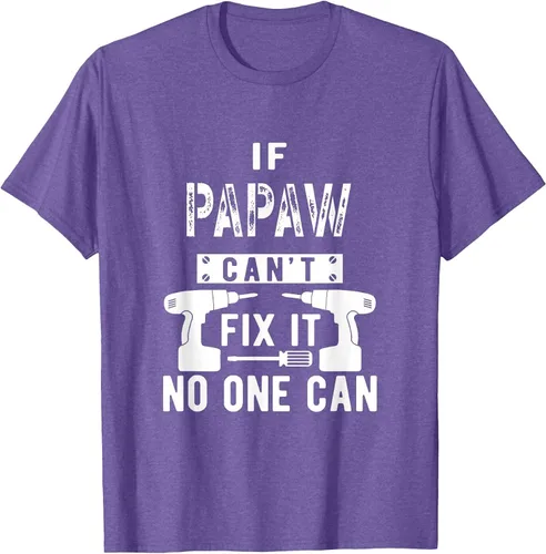 Vista 16 de If Papaw Can't Fix It No One Can Grandpa T-Shirt Asphalt Grey
