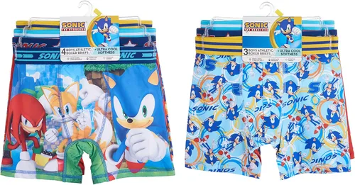 Vista 2 de Sonic The Hedgehog Big Boys Boxer Briefs Multipacks Available in Sizes 4, 6, 8, 10, and 12