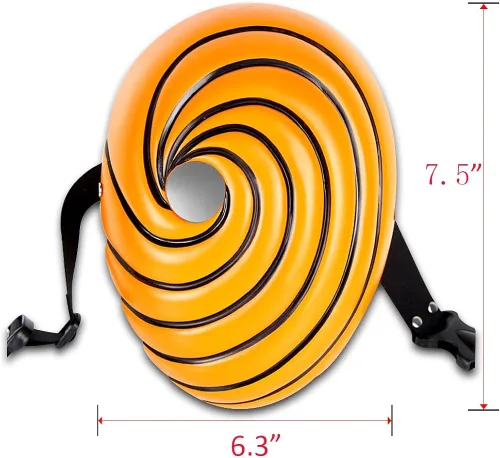 Vista 2 de Disfraz de Obito Uchiha Hidan Akatsuki Máscara Cosplay Talla única