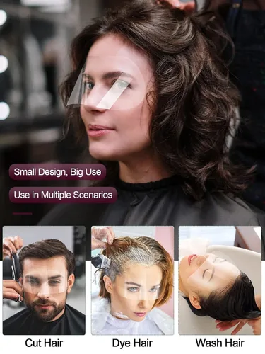 Vista 4 de EBANKU 50 viseras de ducha de microblading, protector de pestañas y cejas, protector de gafas de ducha, protector de cejas, cubierta facial
