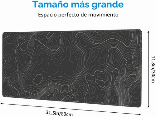 Vista 3 de Topographic Contour - Alfombrilla de mouse para juegos, grande, XL, larga, extendida, alfombrilla de mouse grande, alfombrilla de mouse