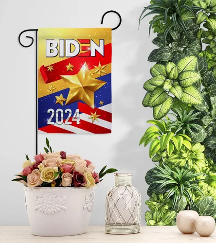 Vista 9 de Biden Harris Flag 2020 Garden Flag Set Wall Holder Patriotic Vote President Democrat Republican Tea Party United State American Election House