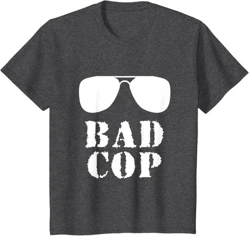 Vista 35 de Bad Cop Funny Police - Camiseta a juego para padre e hijo, Negro, S