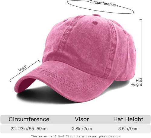 Vista 4 de Gorras de béisbol lavadas personalizadas para hombres y mujeres