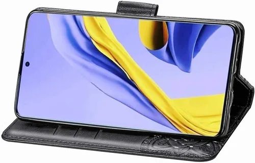 Vista 3 de GYHOYA Funda tipo cartera compatible con Samsung Galaxy A71 para mujer, funda de cuero con función atril magnético y tarjetero para Samsung Galaxy