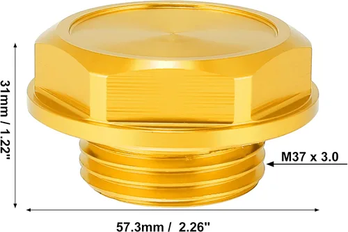 Vista 3 de X AUTOHAUX Tapa de Tapón de Llenado de Aceite del Motor de Aleación de Aluminio Tono Dorado Cubierta para Toyota TRD Highlander RAV4 Yaris Camry Reiz