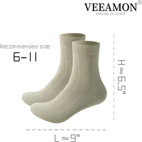 Vista 6 de 10 pares de calcetines de algodón para hombre, atléticos, casuales, suaves, transpirables, con control de humedad