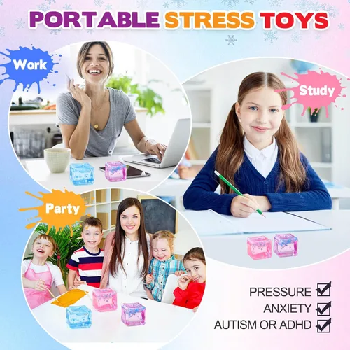Vista 5 de Chridark Juguete Fidget Cube Stress para todas las edades: 3 piezas Sensory