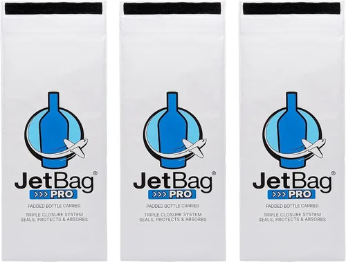 Vista 8 de Jet Bag PRO Version - Bolsas de vino reutilizables para viajes, acolchadas, absorbentes, protector de botellas de vino, bolsas de viaje