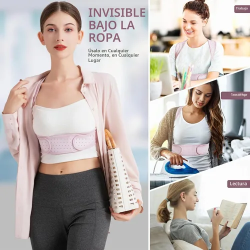Vista 5 de NLNYCT Corrector de postura para mujer, soporte de espalda ajustable para la postura, corrector de postura de espalda que proporciona alivio