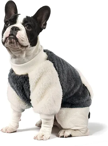 Vista 9 de LESYPET - Jersey de perro para perros pequeños a medianos, sudadera con forro polar para cachorros en invierno, ropa cálida para cachorros, jersey