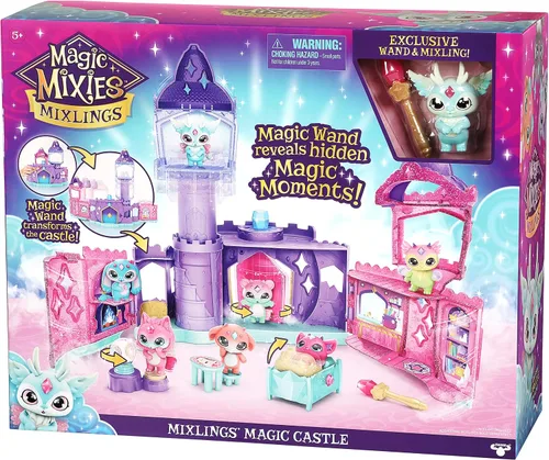 Vista 6 de Magic Mixies Mixlings Magic Castle Playset, juego expansible con varita mágica que revela 5 momentos mágicos, para niños de 5 años en adelante