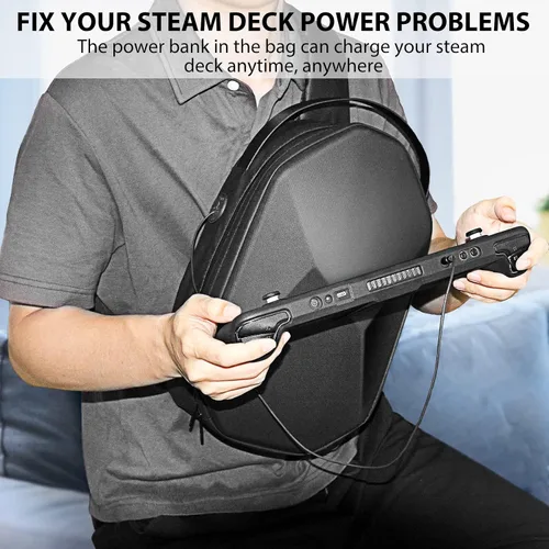 Vista 6 de ANNAPRO Funda de transporte para Steam DeckNintendo Switch, funda de diseño 3D compatible con estación de acoplamiento de cubierta de vapor