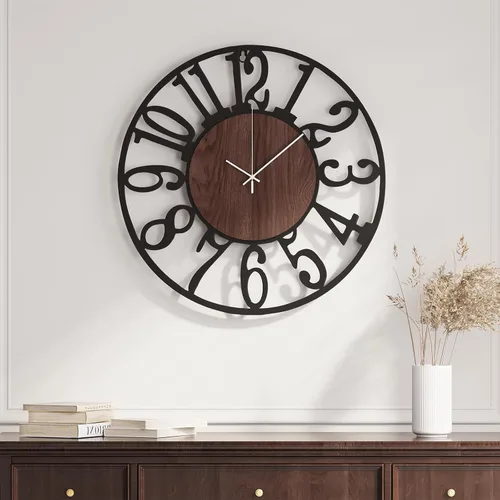 Vista 20 de Cuspin Reloj de pared de 24 pulgadas con engranajes, reloj de metal