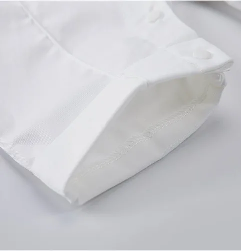 Vista 6 de Chaleco blanco para bebé, caballero, camisa blanca, corbatín, esmoquin, overol