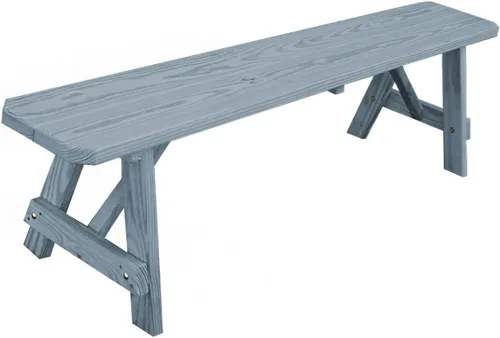 Vista 7 de Furniture Barn USA Banco tradicional de pino tratado a presión de 2 pies, tinte de cedro