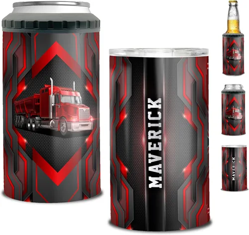 Vista 11 de Enfriador de latas personalizado del ejército de Estados Unidos con nombre personalizado, latas militares 4 en 1, vasos con aislamiento de 16 onzas