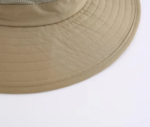 Vista 9 de Home Prefer Sombrero de malla para exteriores UPF50+ Sombrero de pesca de ala ancha con solapa para el cuello