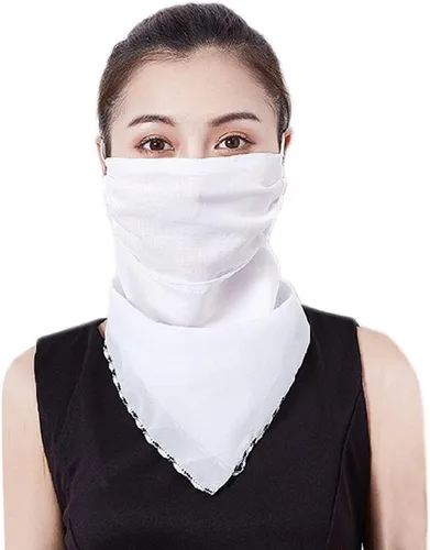 Vista 11 de Bufanda tipo bandana para mujeres y niñas, con cintas elásticas para las orejas, polaina para el cuello, pasamontañas, protección contra el polvo