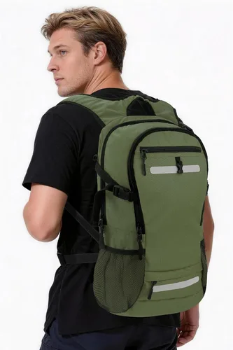 Vista 2 de Zavothy Mochila de senderismo multiusos de 18 litros con bolsa de agua de 3 L, mochila de hidratación duradera con compartimento aislado