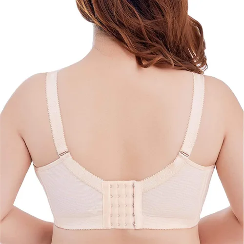 Vista 3 de Sujetadores push up para mujer, talla grande, encaje floral, con aros, copa suave, para uso diario