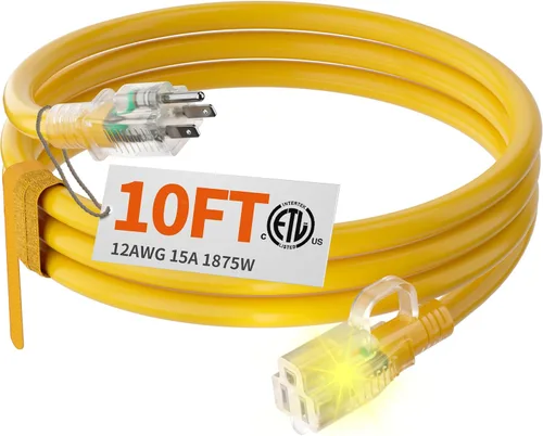 Vista 16 de HUANCHAIN Cable de extensión resistente de calibre 12 para exteriores, 6