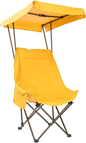 Vista 10 de Taburete de pesca, silla de camping con toldo de sombrilla, estructura estable, carga de 220.5 lbs (220 libras), adecuado para camping, playa