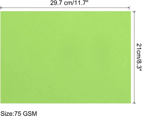 Vista 2 de MECCANIXITY 25 hojas de papel de copia de color A4 papel de impresora de 8 Verde fluorescente