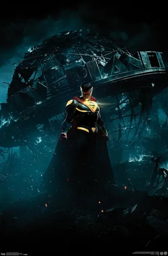 Vista 8 de Trends International DC Comics VIdeo Game - Injustice: Gods Among Us 2 - Póster de pared de Superman Key Art, 22.375 x 34 pulgadas, versión Versión