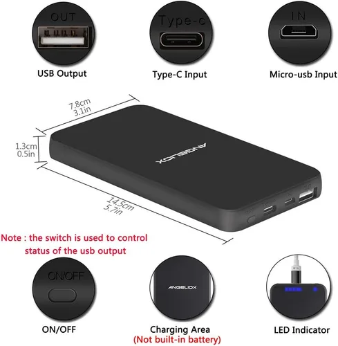 Vista 4 de Cargador inalámbrico, ANGELIOX USB-C 7.5 W cargador inalámbrico rápido para cargar iPhone Xs Max/XS/XR/X/8/8+, estación de carga inalámbrica de 10 W