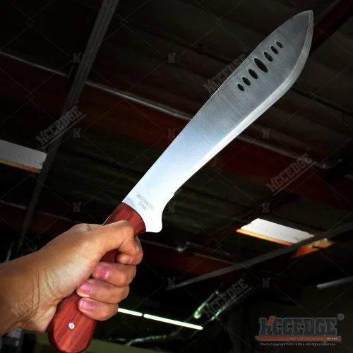 Vista 3 de KCCEDGE BEST CUTLERY SOURCE 19" Full Tang KUKRI Machete Acero Inoxidable Caza Espada Táctica Combate